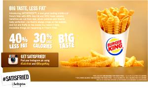 1 serving (191 g) Satisfries (Large)
