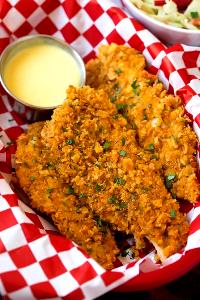 1 serving 2+2 Chicken Strips with Honey Mustard Sauce