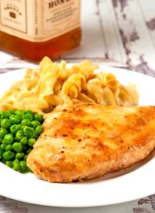 1 serving (2 chicken breasts, mashed potatoes, and veggies) Jack Daniel