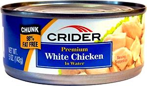 1 serving (2 oz) Premium White Chicken Chunk in Water