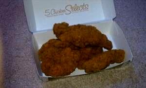 1 serving (219 g) Chicken Selects Premium Breast Strips (5 Pieces)