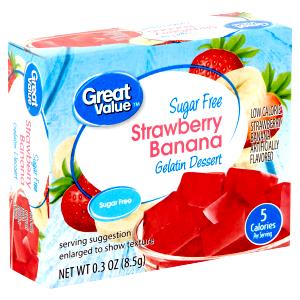 1 serving (22 g) Strawberry Banana Gelatin Dessert