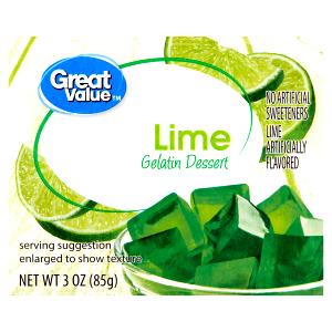 1 serving (227 g) Gelatin Dessert (Lime)
