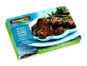 1 serving (2.5 oz) Vegan Black Pepper Steaks