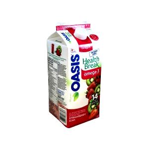 1 serving (250 ml) Oasis Health Break Strawberry-Kiwi with Omega-3 Juice