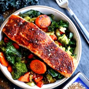 1 serving (261 g) Crispy Scottish Salmon (Small)