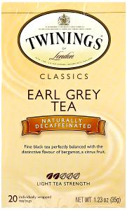 1 serving (264 g) Hot Earl Grey Decaf Tea