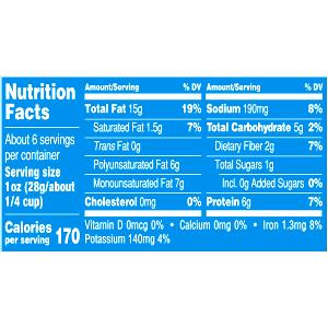 1 serving (28 g) Dry Roasted Sunflower Kernels