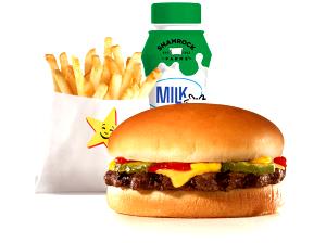 1 serving (284 g) Cheeseburger Kids’ Meal with Applesauce