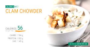 1 serving (284 g) Clam Chowder (Regular)