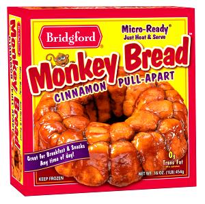 1 serving (286 g) Monkey Bread - Cinnamon (Alum Pan)