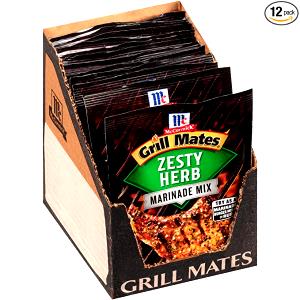 1 serving (3 g) Zesty Herb Grill Mates Marinade Mix