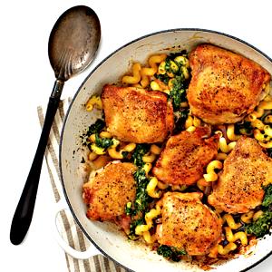 1 serving (3 oz) Basil Pesto Chicken Thighs