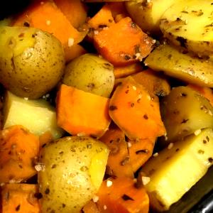 1 serving (3 oz) Fire Roasted Potato Medley