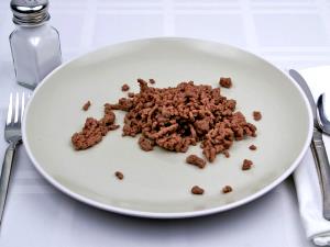 1 Serving ( 3 Oz ) Ground Beef (80% Lean / 20% Fat, Patty, Cooked, Pan-Broiled)