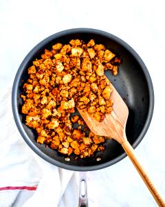 1 serving (3 oz) Tofu Crumbles