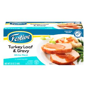 1 serving (3 oz) Turkey Loaf and Gravy