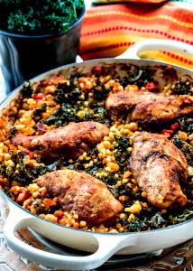 1 serving (308 g) Moroccan Chicken with Herbed Couscous