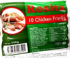 1 serving (34 g) Chicken Franks