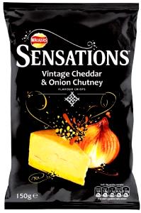 1 serving (35 g) Vintage Cheddar and Red Onion Chutney Crisps