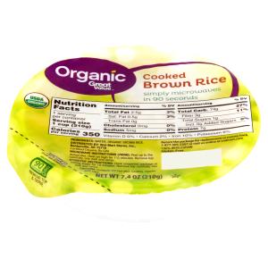 1 serving (3.7 oz) Cooked Brown Rice Organic