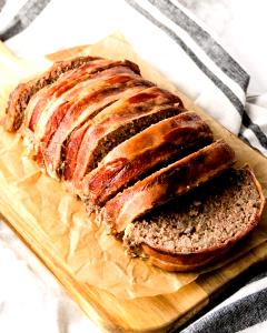 1 serving (4 oz) Bacon Wrapped Meatloaf
