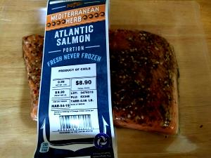 1 serving (4 oz) Mediterranean Herb Atlantic Salmon