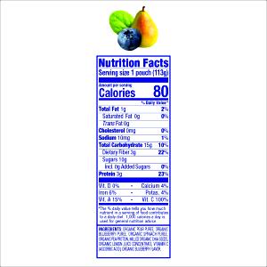 1 serving (4 oz) Pear Blueberry Juice