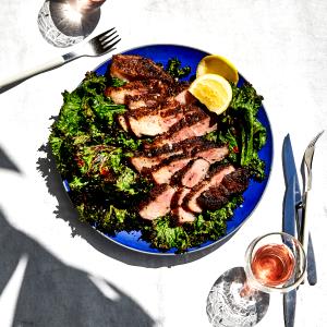 1 serving (4 oz) Peppered Herb Pork Grilling Steak