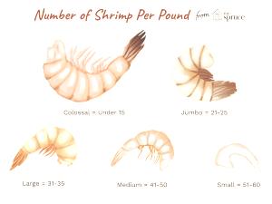 1 serving (4 oz) Raw Shell-on Shrimp, Medium (51-60 Count)