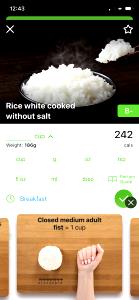 1 serving (4 oz) Rice (Small)