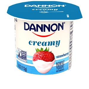 1 serving (4 oz) Strawberries N Cream Yogurt