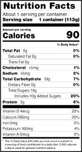 1 serving (4 oz) Yogurt