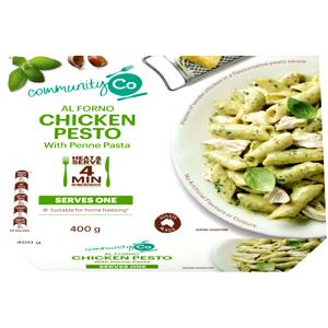 1 serving (400 g) Pesto Chicken & Mozzarella Salad
