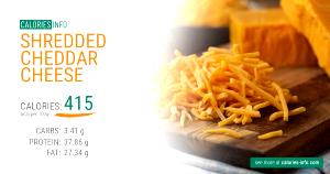1 serving (42 g) Shredded Cheddar Cheese