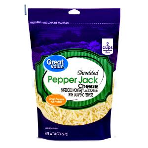 1 serving (42 g) Shredded Pepper Jack Cheese