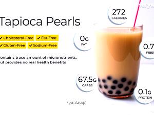 1 serving (490 ml) Nonfat Bubble Tea (Medium)