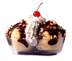 1 serving (5 oz) Double Scoop Sundae