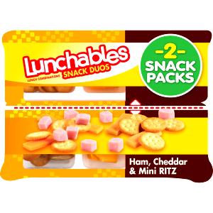 1 serving (51 g) Lunchables Jr. Mini Ritz, Cheddar & Ham Snack Combinations