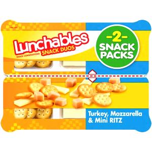 1 serving (51 g) Lunchables Jr. Ritz Bits, Mozzarella & Turkey Snack Combinations