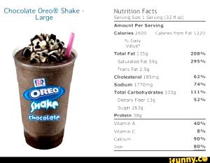 1 serving (510 g) Chocolate Shake (Large)