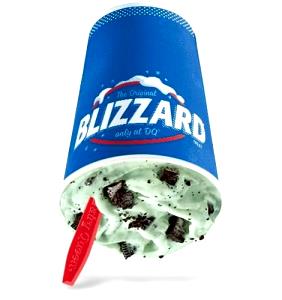 1 serving (543 g) Mint Oreo Blizzard (Large)