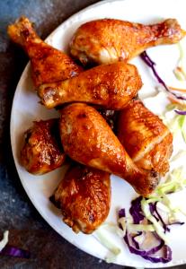 1 serving (548 g) BBQ-Glazed Chicken Legs