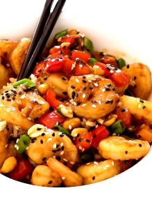 1 serving (5.5 oz) Kung Pao Shrimp