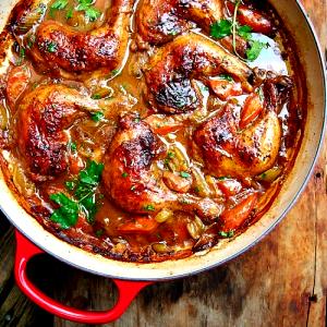 1 serving (583 g) Braised Chicken