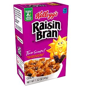 1 serving (59 g) Raisin Bran Sweet Raisins, Perfectly Balanced with Tasty Bran Flakes