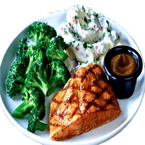 1 serving (6 oz) Blackened Cajun Salmon