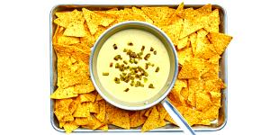 1 serving (6 oz) Chips and Queso (Small)