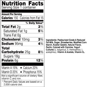1 serving (6 oz) Lowfat Yogurt