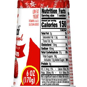1 serving (6 oz) Yogurt